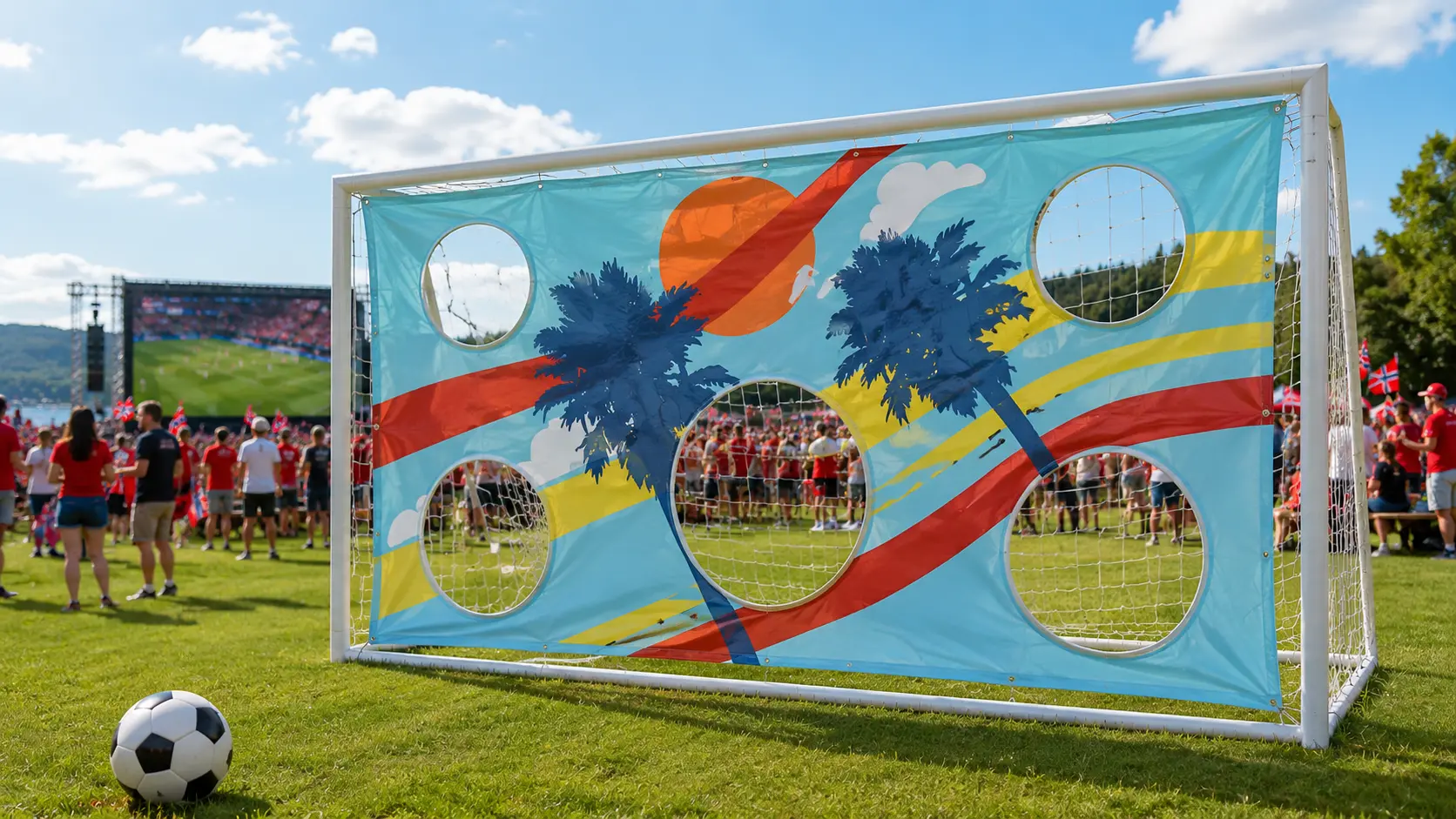 Fotballmål med hull